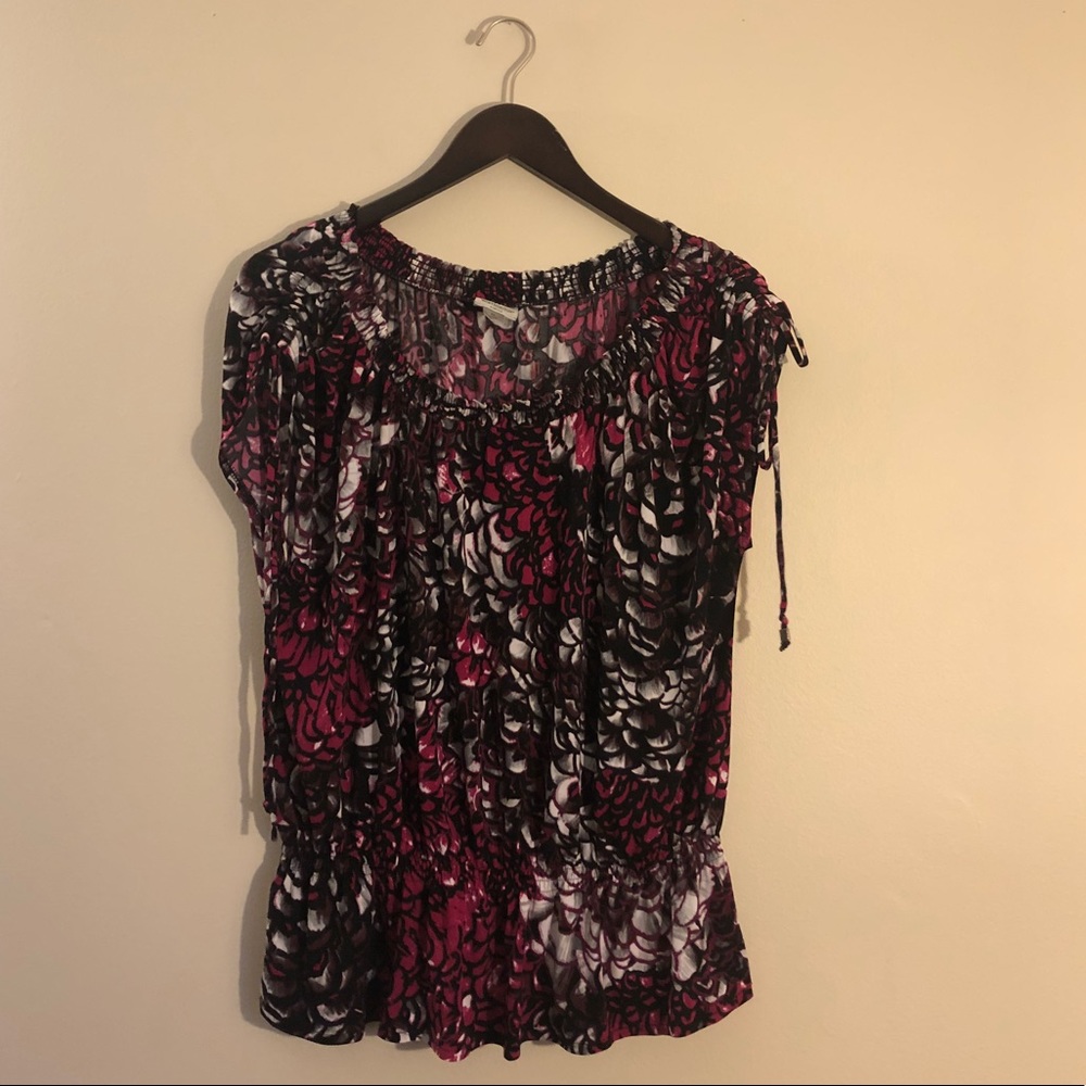 Worthington Poly Spandex Print Top